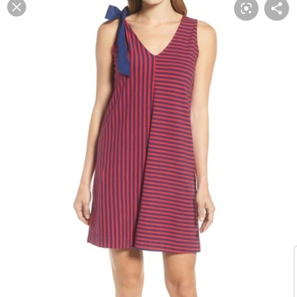 NWT Vineyard Vines Resort Stripe Bow Knit Dress - Picture 1 of 6